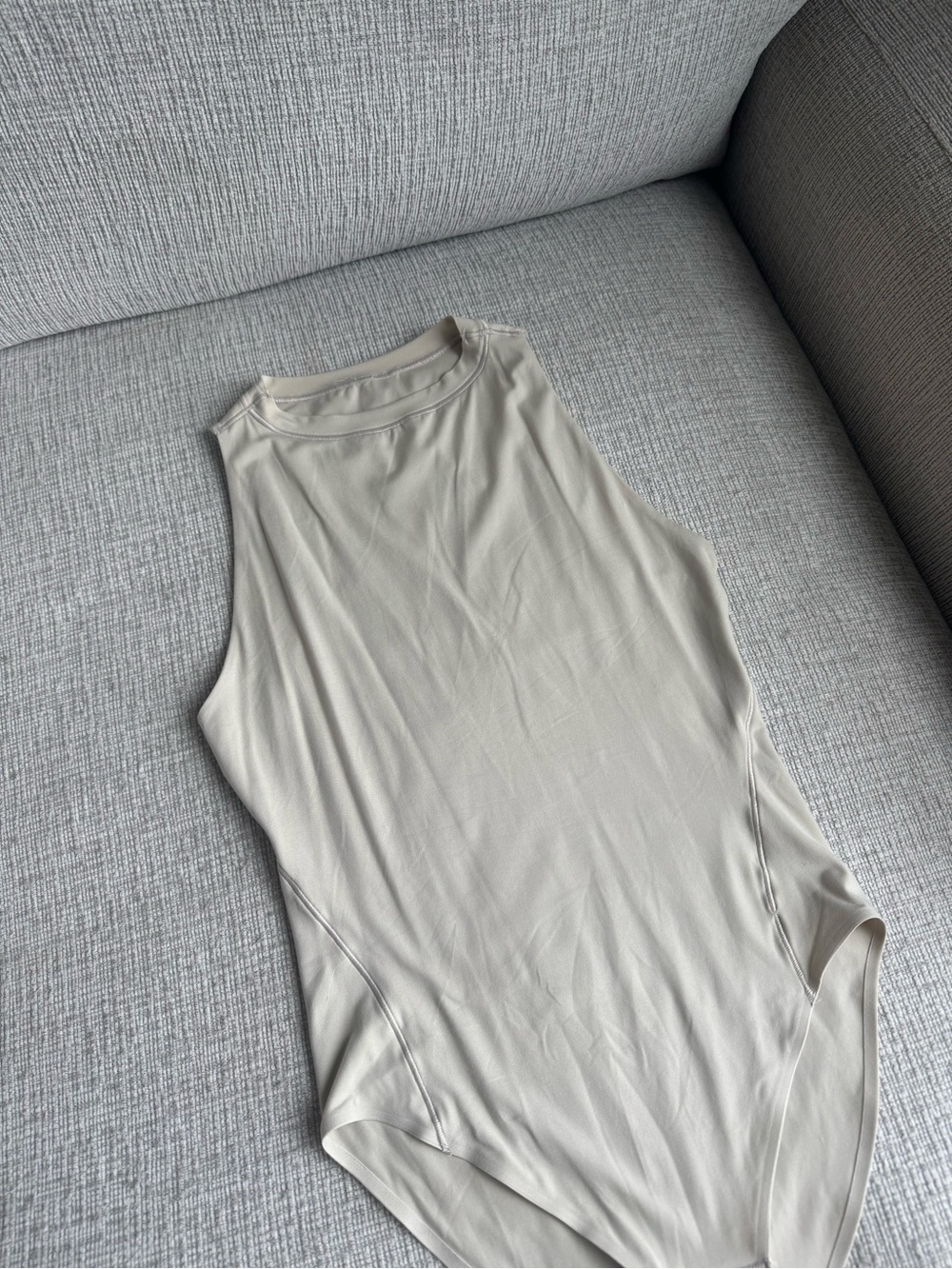 lululemon athletica Sleeveless High-Neck Bodysuit in Light Cream